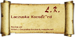 Laczuska Kocsárd névjegykártya
